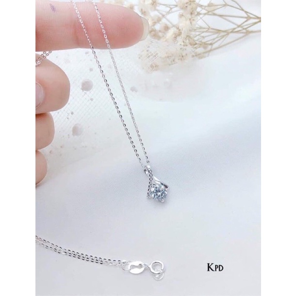 Mặt dây chuyền nữ dọt lệ đính đá nhẹ nhàng nữ tính - THJ SILVER