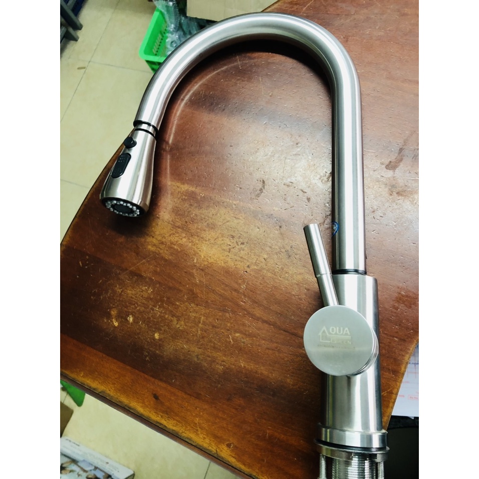 Vòi rửa chén , vòi rửa bát cảm ứng inox 304 nóng lạnh kéo dài đầu