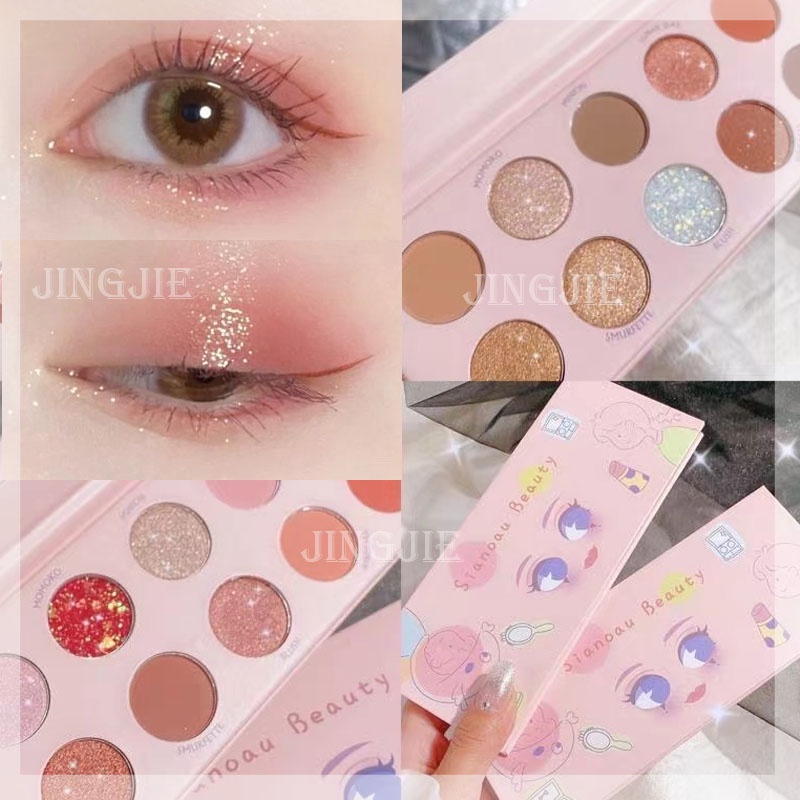 [Hàng mới về] Bảng phấn mắt Sianoau 10 màu long lanh quyến rũ chống thấm nước