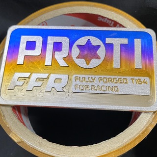 logo Proti bằng titan gắn xe máy ( loại lớn )