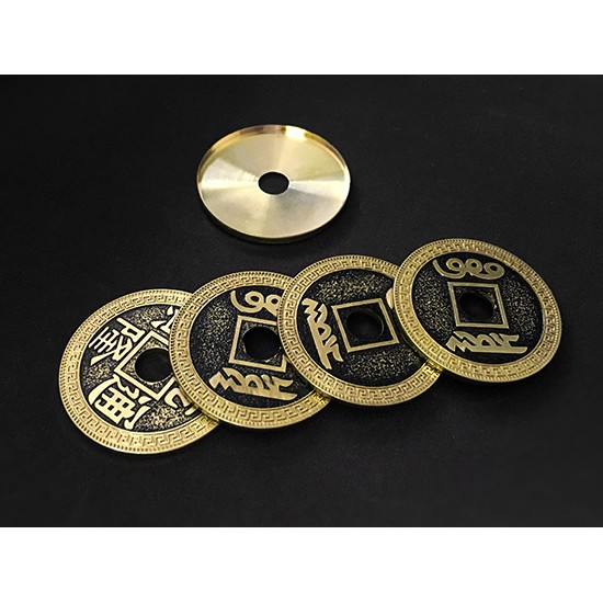 Đồ chơi dụng cụ ảo thuật cao cấp : Super Chinese Coin Set (Qianlong, Morgan Size) by Oliver Magic