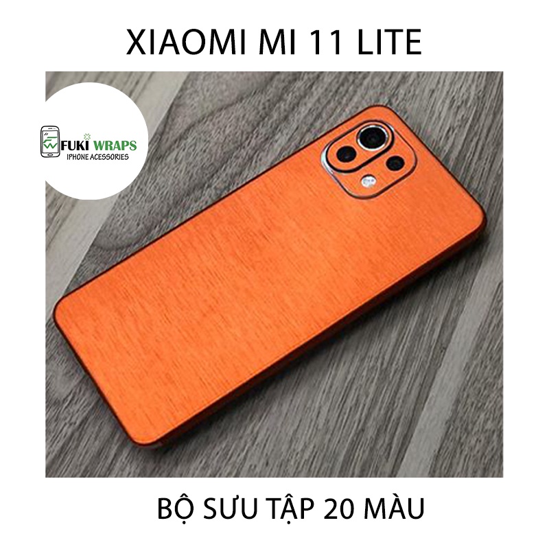 [38 Màu] Tấm Dán Skin Mặt Sau Full Viền Dành Cho Xiaomi Mi 11 Lite 5G  FukiShop