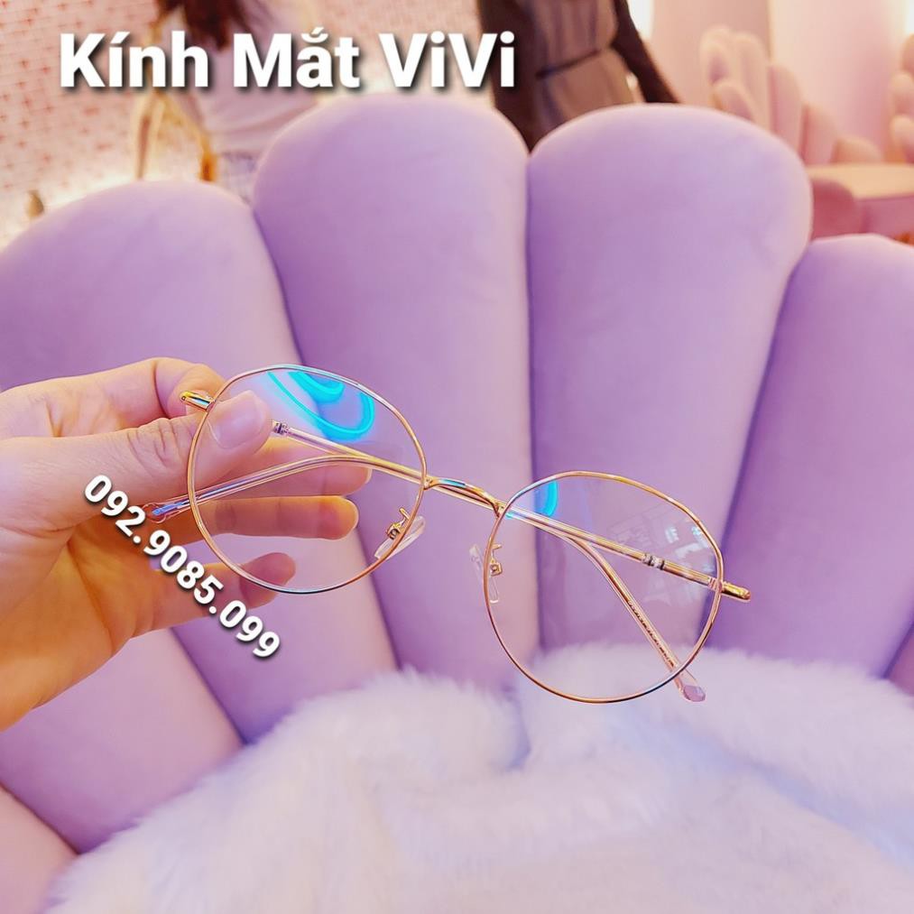 Gọng kính cận kim loại dáng tròn V9120 - Kính thời trang 0 độ | BigBuy360 - bigbuy360.vn