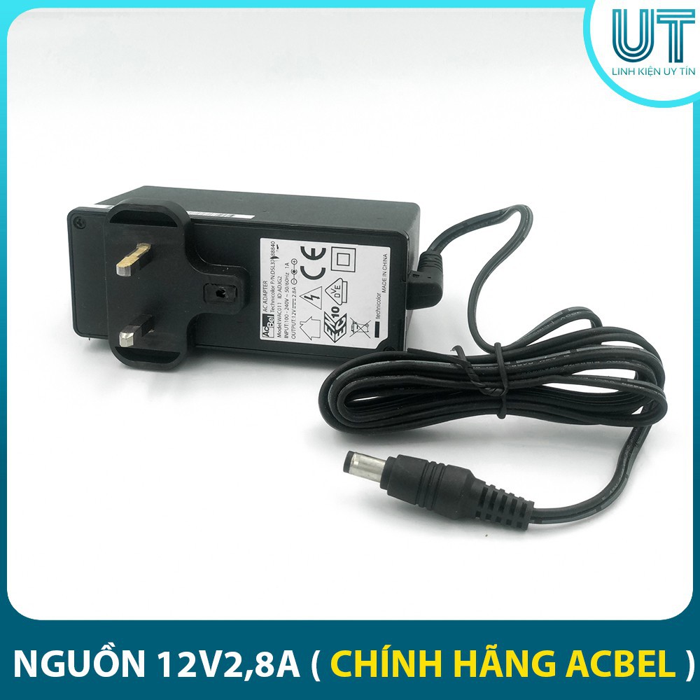 Nguồn Adapter 12V2.8A 5.5x2.1(2.5) Hãng AcBel ADJG2, Nguồn 12V Acbel