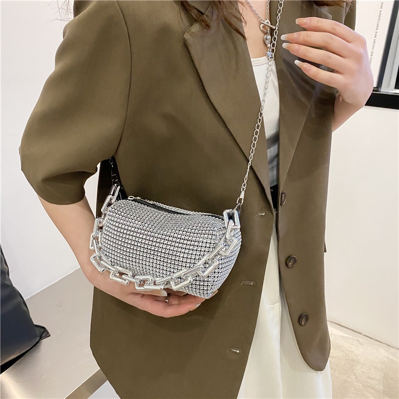 Túi Đeo Chéo Đính Đá Thời Trang 2022 Cho Nữ