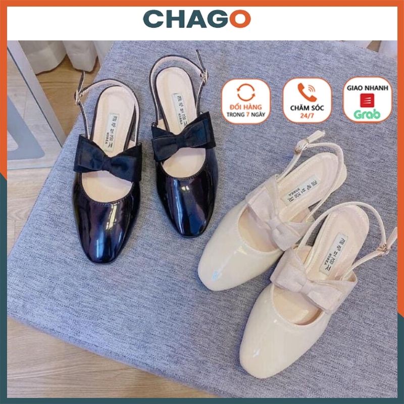 Sandal nữ quai hậu free ship thắt nơ tiểu thư cực xinh GNU175
