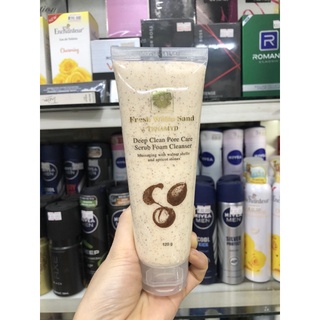 Sữa tẩy tế bào chết da mặt Fresh White Sand Tenamyd Deep Clean Pore Care Scrub Foam Cleanser.
