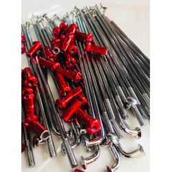 Căm mạ crom chân đỏ 2 bánh trước sau