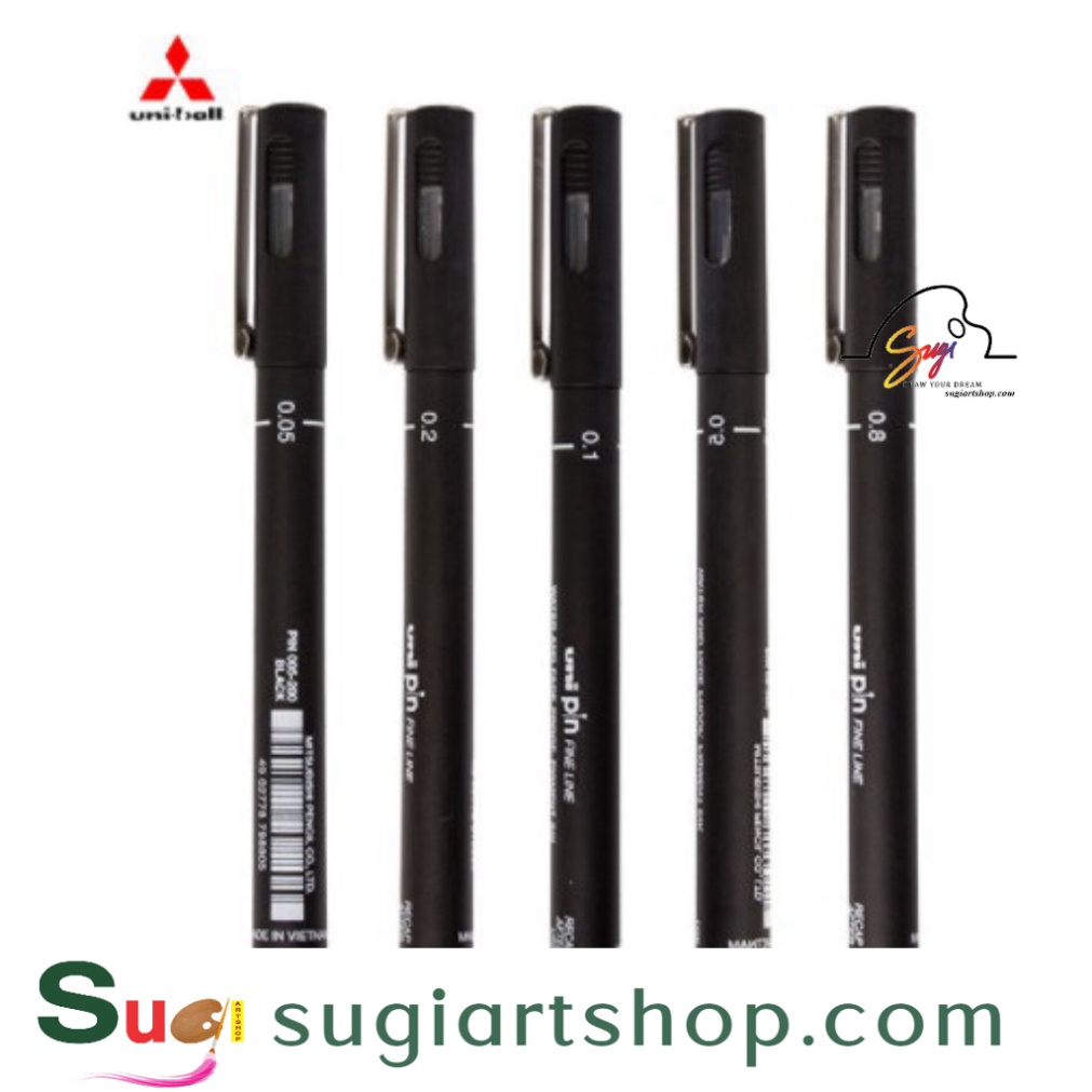 Bút line đi nét Uni pin, màu Black UNI MITSUBISHI