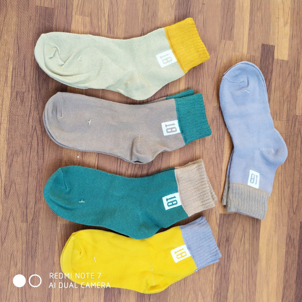 5 đôi tất cổ cao cho bé trai/bé gái size từ 1-6 tuổi được chọn màu