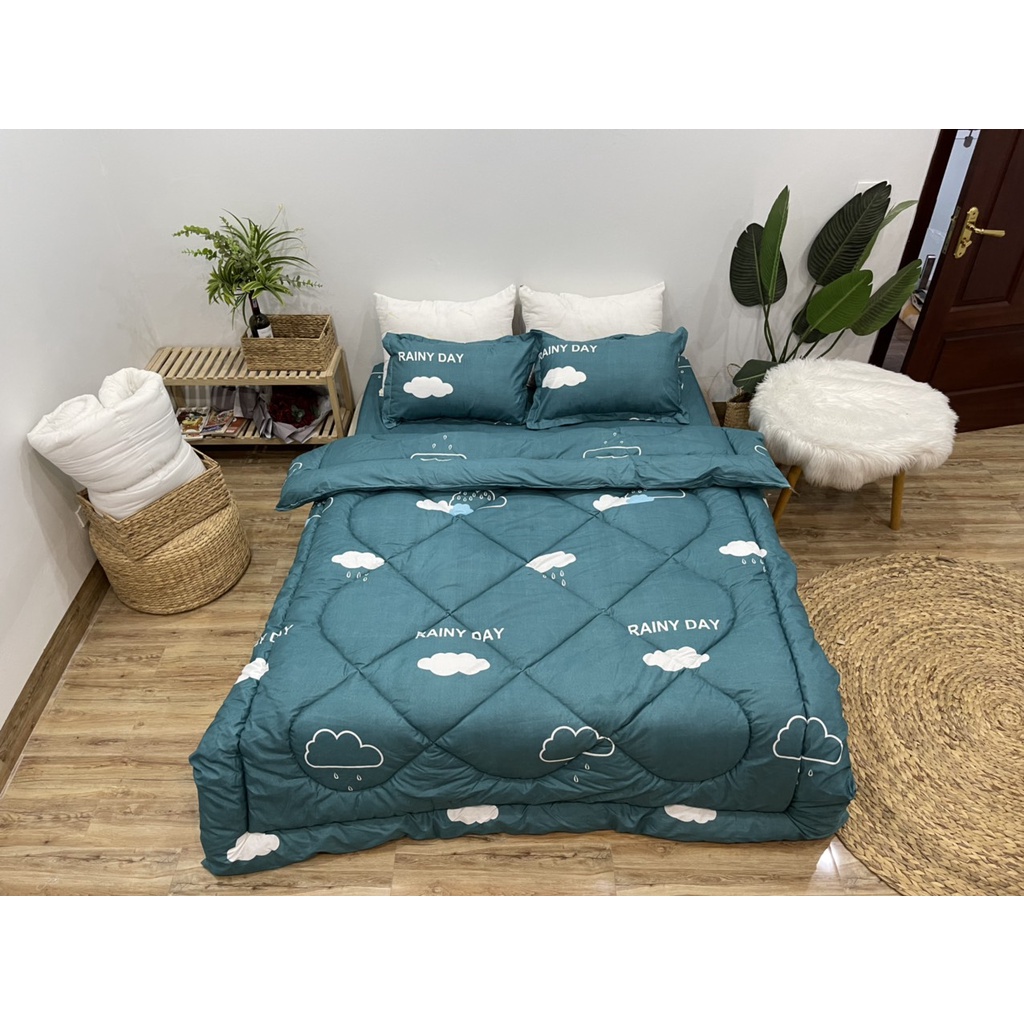 Bộ Chăn Ga Gối Cotton Poly Mẫu Mới Maibedding Thấm Hút Mồ Hôi Không Phai Bai Xù Giá Rẻ Đón Chào Mùa Đông 2021