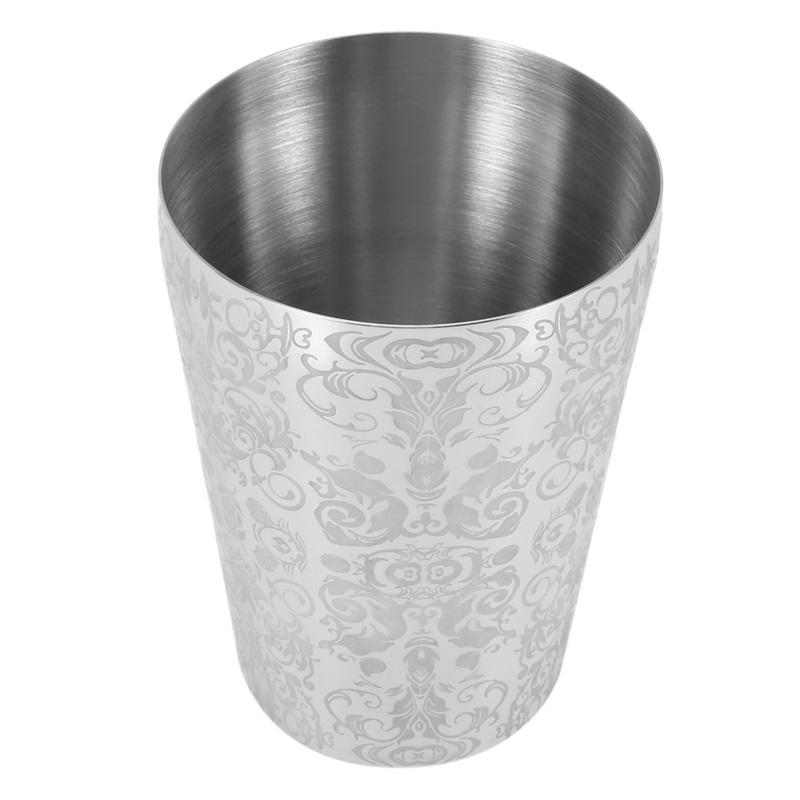 Máy lắc Cocktail Máy lắc Boston bằng thép không gỉ Barra De Ferramentas Thiết kế khắc sáng tạo Boston Máy lắc Cocktail Bộ thiếc