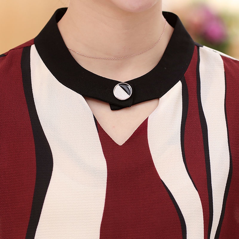 Áo Thun Tay Ngắn Thời Trang Mùa Hè Cho Phụ Nữ Trung Niên