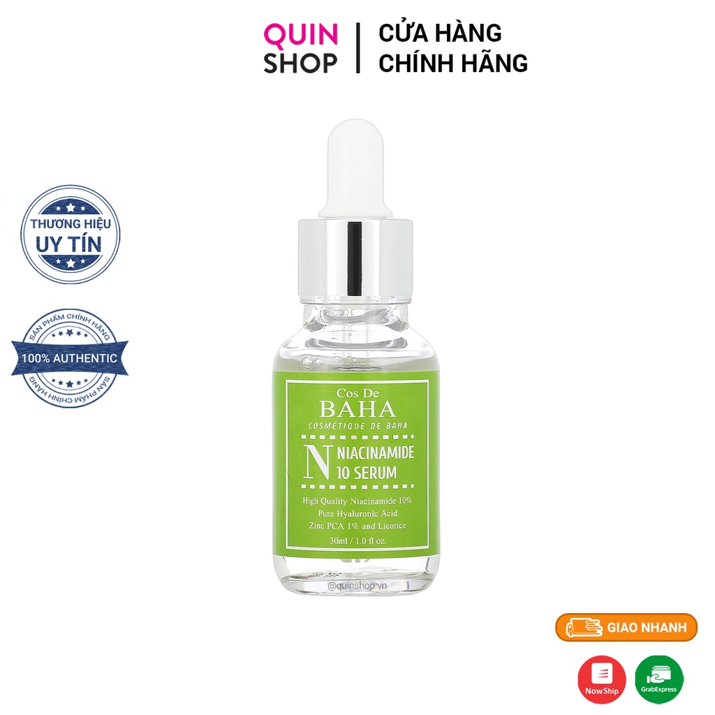 Tinh Chất Dưỡng Sáng, Mờ Thâm Mụn Cos De BAHA N Niacinamide 10 Serum