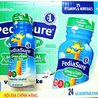 Thùng Sữa Pediasure Nước Fiber Chất Xơ 237ml x 24 chai