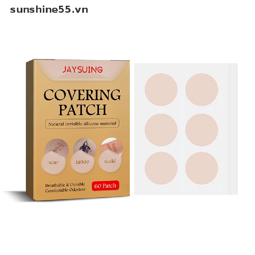 Bộ 60 Miếng Dán Che Khuyết Điểm Hình Xăm Chống Nước Che Phủ Mỏng