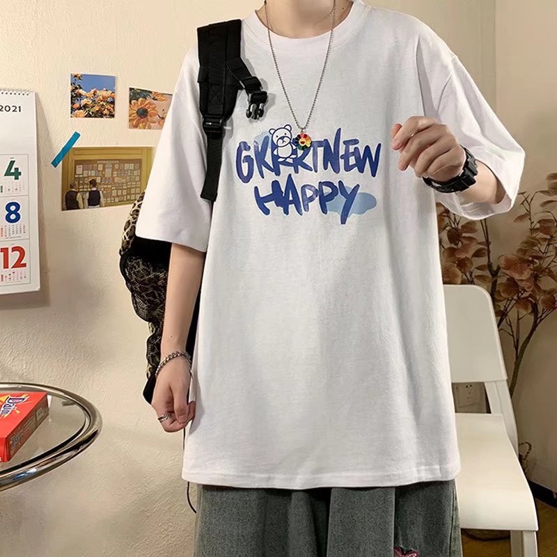 Áo Thun Nam Tay Ngắn Dáng Rộng In Chữ M-8XL