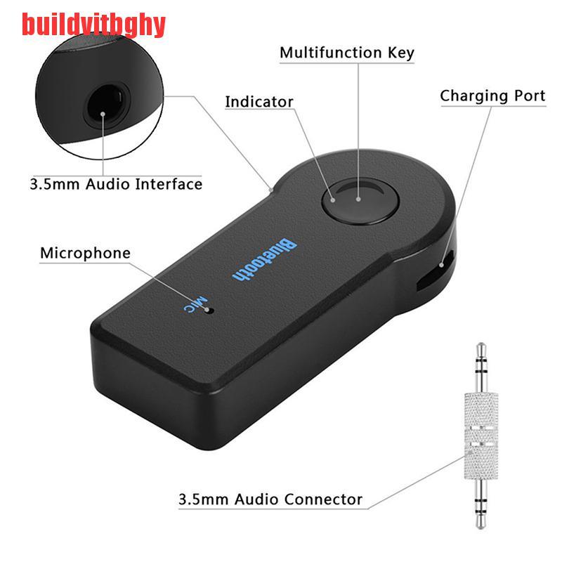 {buildvitbghy}Wireless Bluetooth 5.0 Receiver Transmitter Adapter 3.5mm Jack Car Music Audio IHL