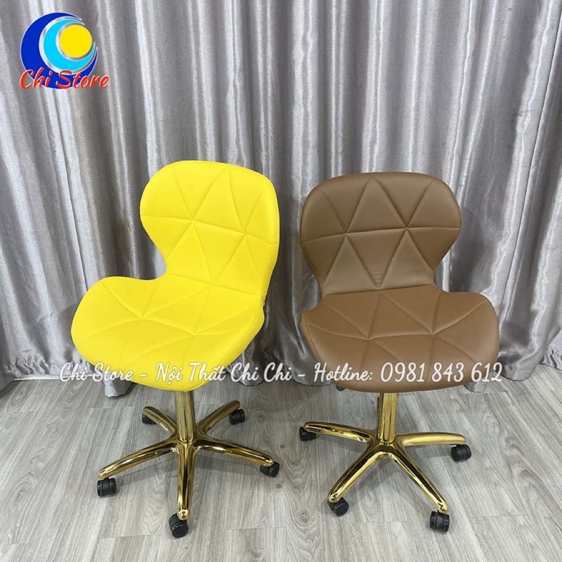 Ghế Quầy Bar Nâng Hạ Chiều Cao Chân Xoay. Ghế Cao Ngồi Quầy Bar Tiệm Tóc Có Tựa Nệm Êm Mềm Mại