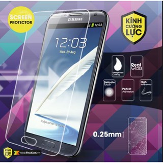 Bộ 2 Kính cường lực Samsung Galaxy Note 2 Tặng ốp dẻo