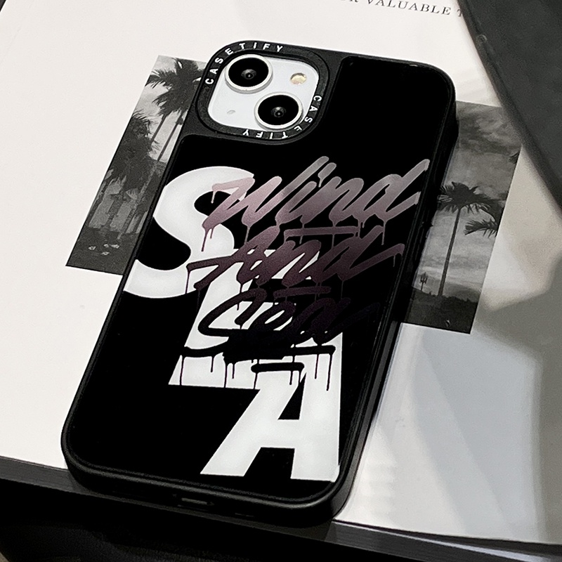 Ốp Điện Thoại Acrylic Cứng Tráng Gương Chống Sốc In Chữ Graffiti Cho iPhone 13 12 11 Pro MAX XR IX XS MAX i7 8 Plus