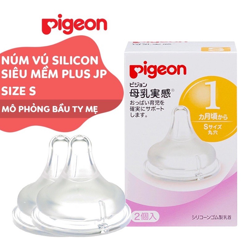 (CHÍNH HÃNG )Núm Ti Pigeon Nội Địa Cổ Rộng Đủ Size S/M/L/LL (Giá 1 núm) 5.0