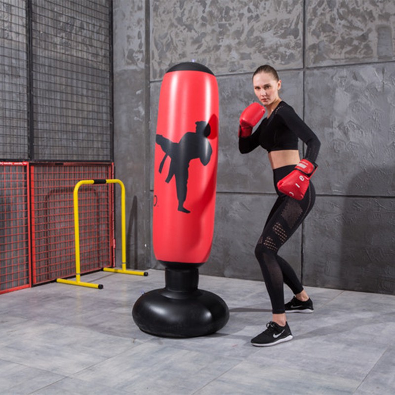 Bao Trụ Đấm Bốc Tự Cân Bằng - PURE BOXING 160cm Đường Kính 48cm - Tặng Kèm Bơm Hơi