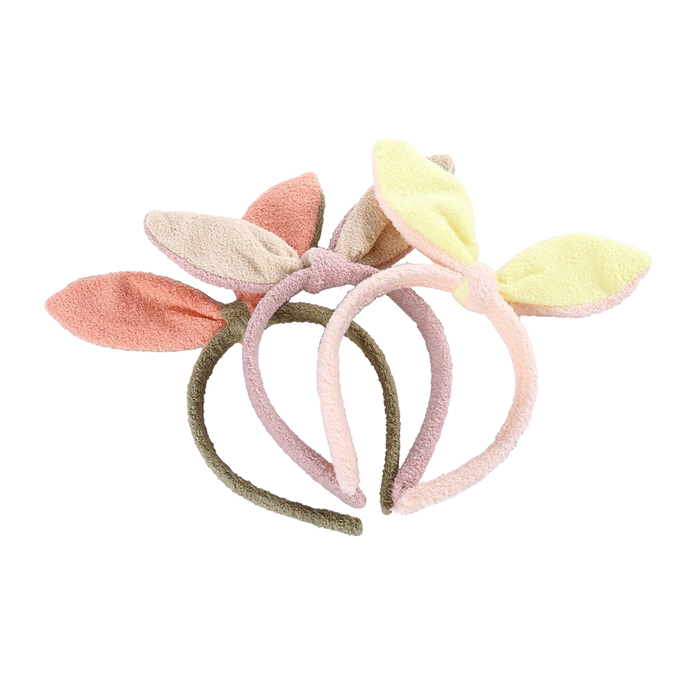 Băng đô cài tóc gắn nơ trơn màu xinh xắn cho bé gái