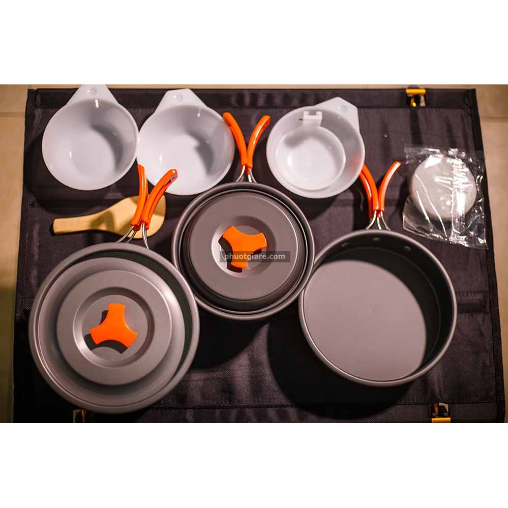 Bộ nồi phượt du lịch gọn nhẹ 3 món