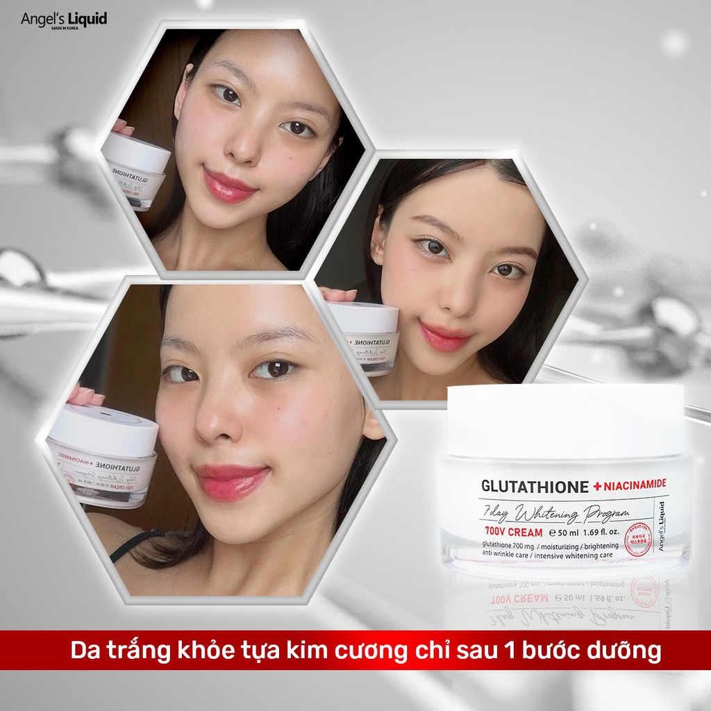 Kem Giảm Nám ANGEL'S LIQUID Glutathione+Niacinamide 700V-CREAM 50ml