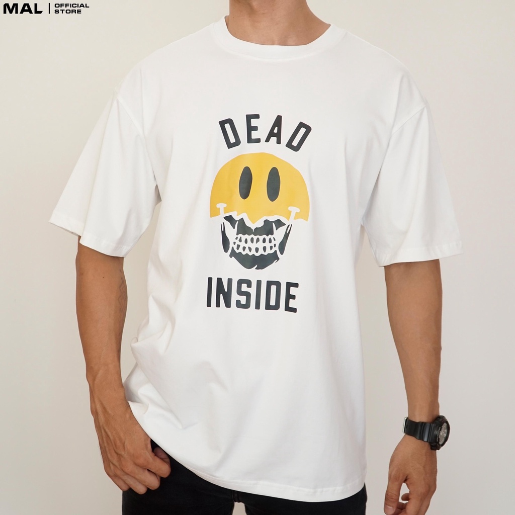 Áo Thun Tay Lỡ Unisex DEAD INSIDE, Áo Phông Unisex Nam Nữ Form Rộng Thời Trang –MALUNI008- MAL STORE