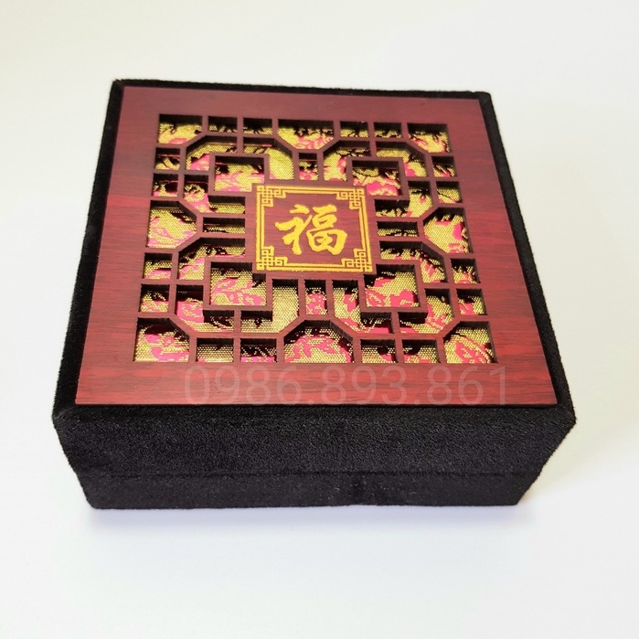 Hộp gỗ đựng vòng, hộp đựng vòng trang sức cao cấp 12cm*12cm