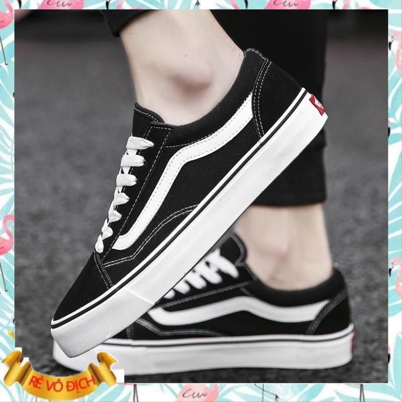 Giày thể thao nam nữ vans old skool viền đen hàng vnxk,giày sneaker nam nữ full size 36-43