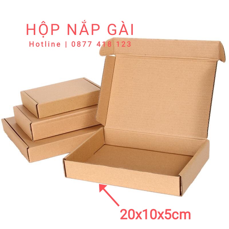 50 Hộp giấy nắp gài Size 25x15x5cm,  15x15x5cm, 3 lớp sóng E