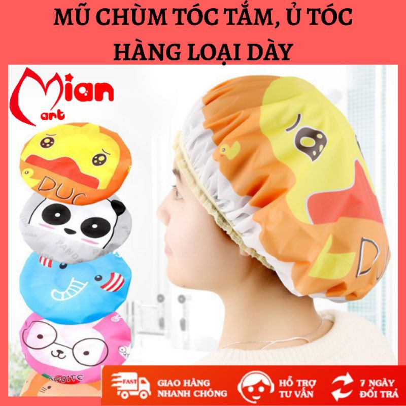 [Loại dày] Mũ chùm tóc - mũ ủ tóc nilon dày chống nước - Mian mart