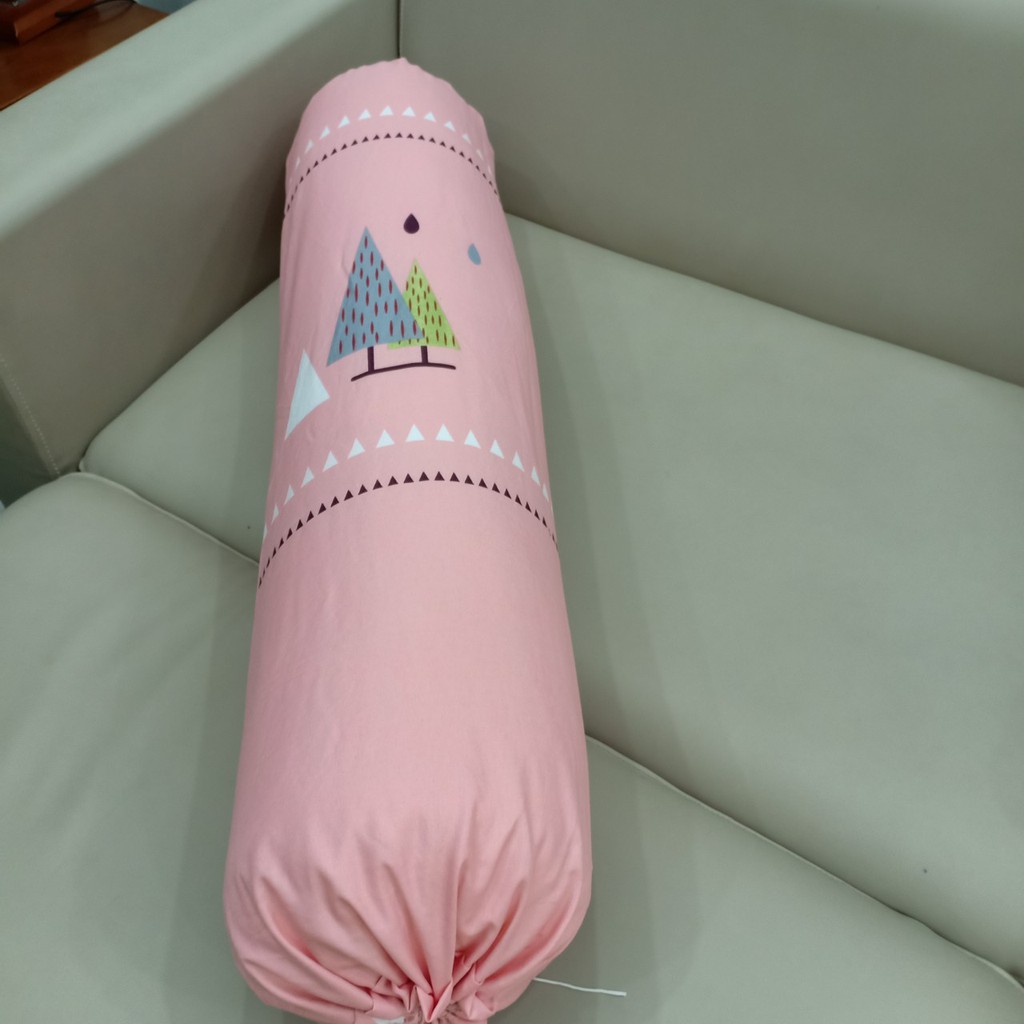 Gối Ôm Người Lớn Loại Đẹp Cotton Đũi Kích Thước 35x100cm, Gồm Cả Vỏ Màu Và Vỏ Trắng.LODIVA