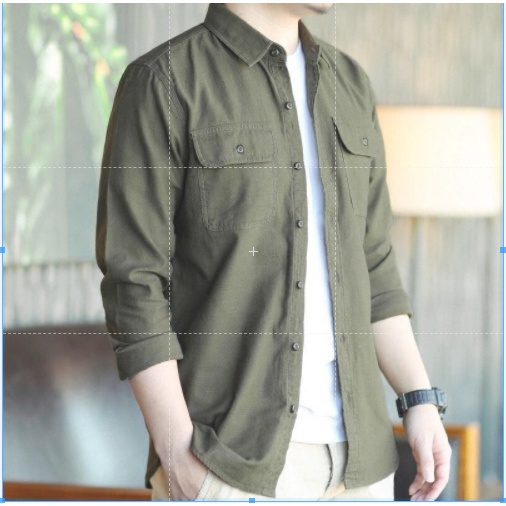 Áo somi nam dài tay, vải denim cao cấp, dày dặn, phong cách trẻ trung