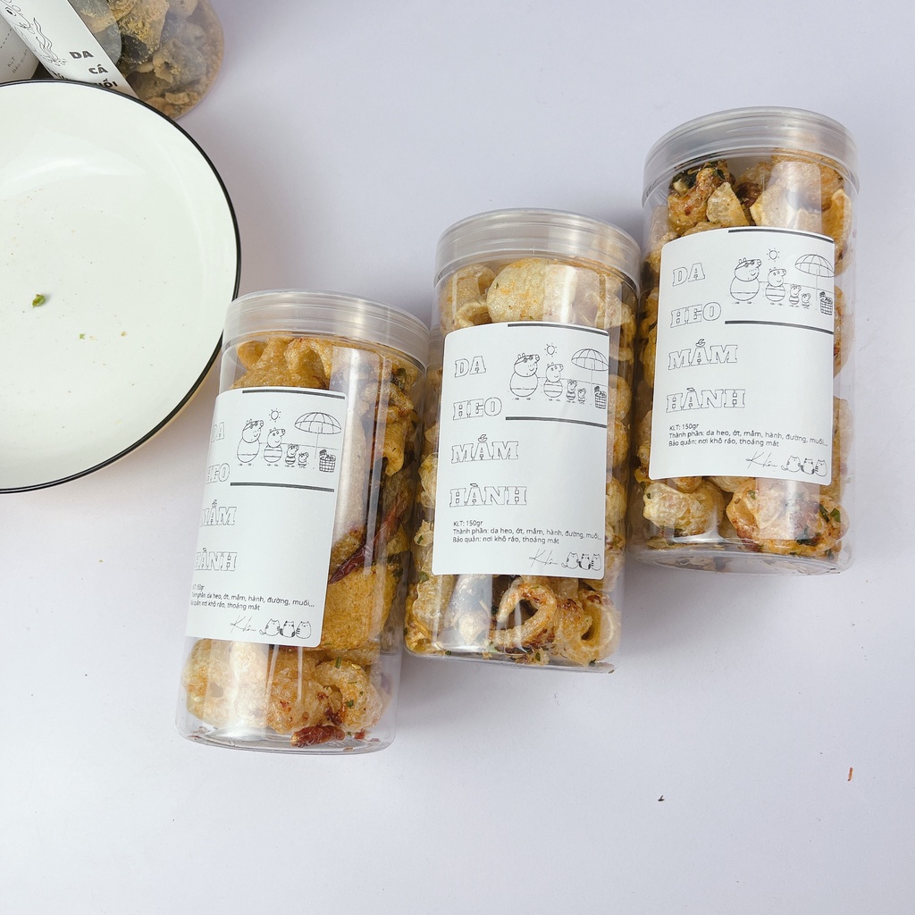 Da heo chiên nước mắm giòn tan vị tỏi ớt vị đặc biệt HŨ 130G