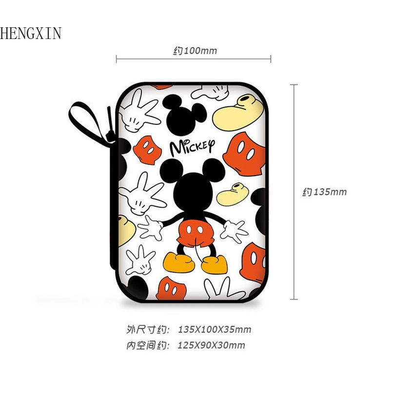 Fresh cartoon and cute earphone storage bag charging cable 2.5 inch hard disk holder coin purse