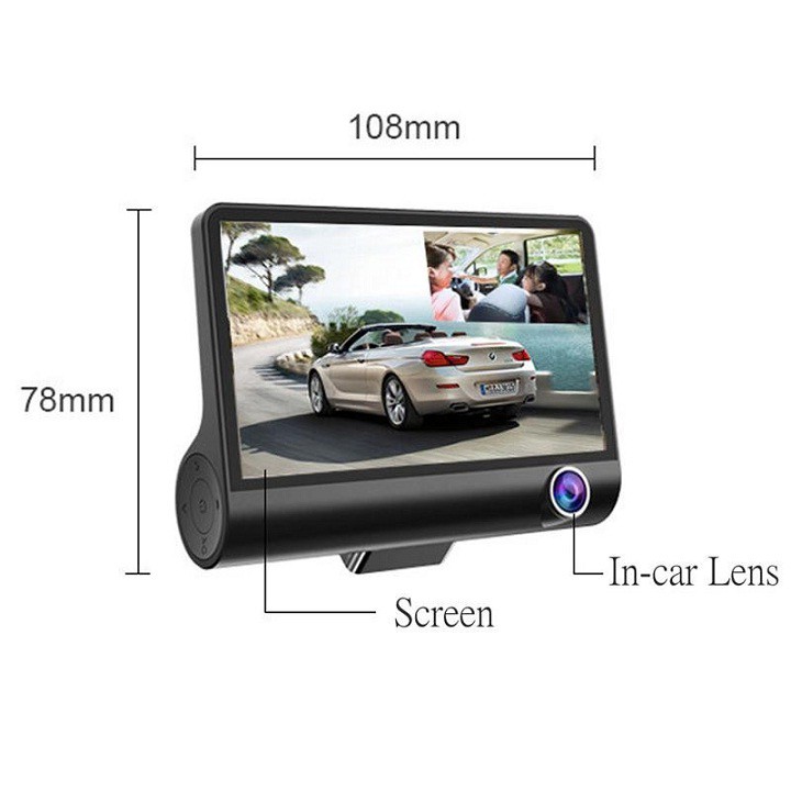 Camera Hành Trình Ô Tô 3 Ống Kính WDR Full HD 1080 - Camera