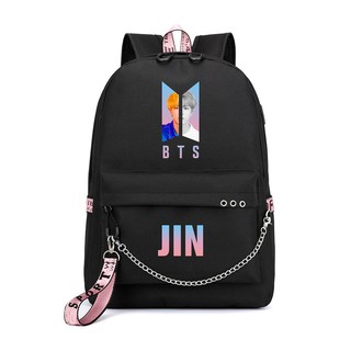 Balo in hình JIN BTS tích hợp cổng sạc thông minh