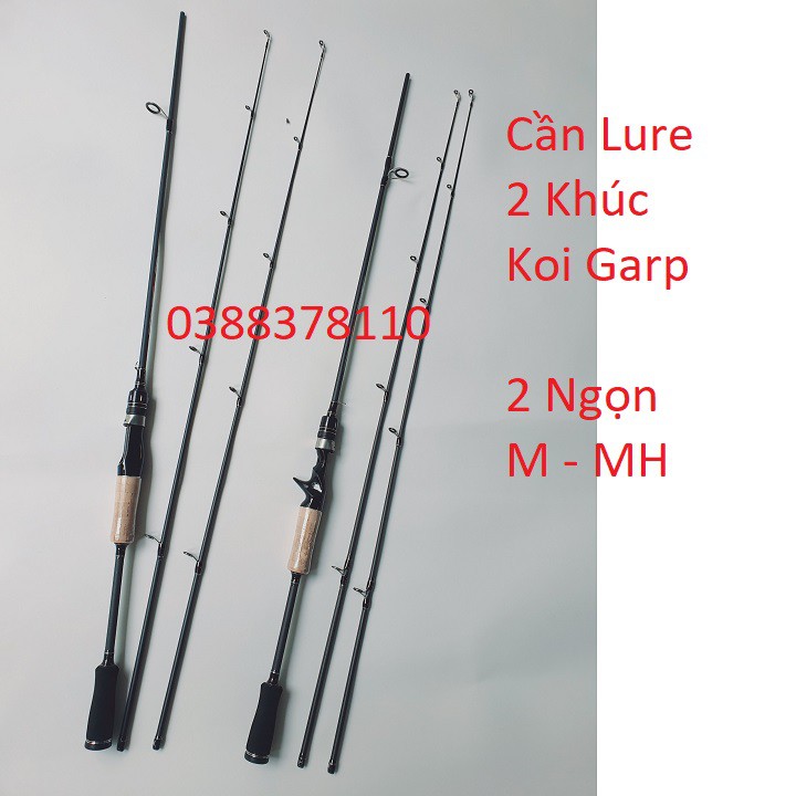 Cần Lure 2 Khúc Cần Câu Koi Garp 2 Ngọn M Và MH Siêu Nhẹ  Có Ngang Và Đứng