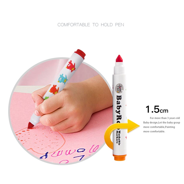 [DỄ RỬA] Bút Dạ Washable Marker- CHÍNH HÃNG Joan Miro dễ dàng tẩy xóa tiêu chuẩn Châu Âu Cho Bé 3+