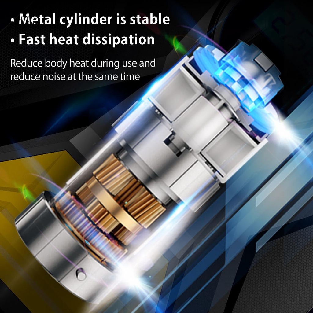 Máy Bơm Lốp Xe Ô Tô 150PSI Mini Có 3 Vòi Hiển Thị Kỹ Thuật Số SHOPCYC3525