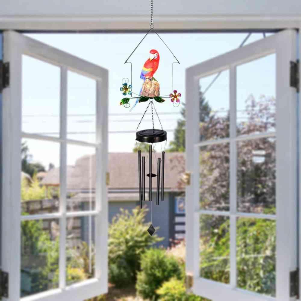 LONTIME Chuông Gió Có Đèn Năng Lượng Mặt Trời Trang Trí Sân Vườn