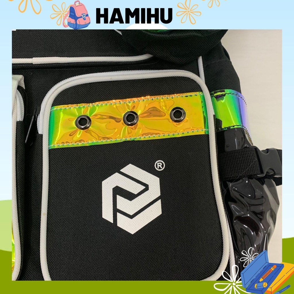 Balo đi học, balo phản quang Hamihu HMĐ, balo Ulzzang basic Hàn Quốc