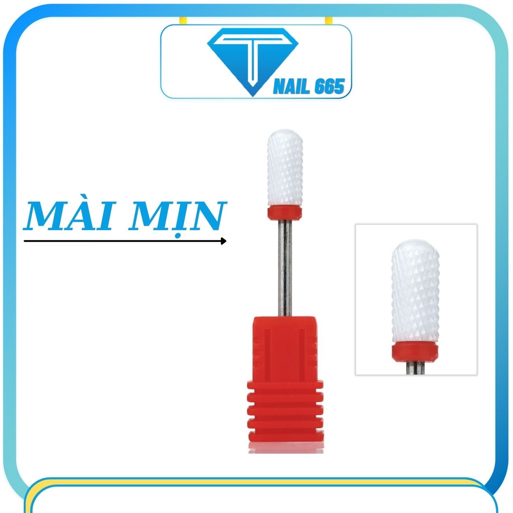 Đầu mài móng tay gel nail , Đầu mài sứ phá gel bột mịn khóe da móng tay