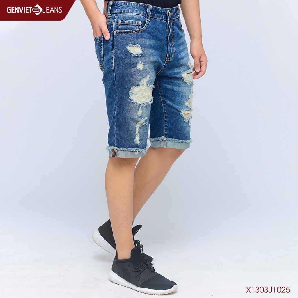  Quần ngố jeans Nam X1303J1025 GENVIET | BigBuy360 - bigbuy360.vn