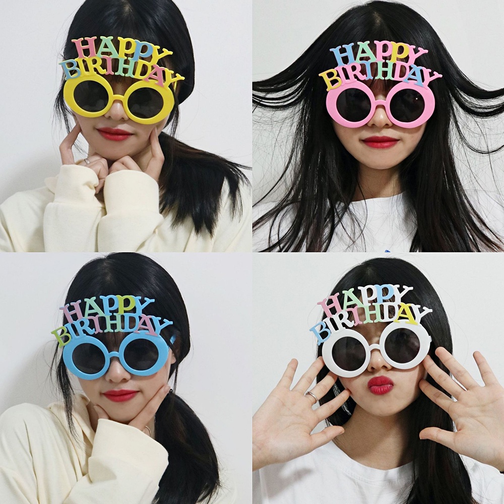 Mắt Kính Chất Liệu ABS Nhiều Màu Sắc Dễ Thương Vui Nhộn Dùng Khi Dự Tiệc Sinh Nhật Cho Người Lớn Và Trẻ Em
