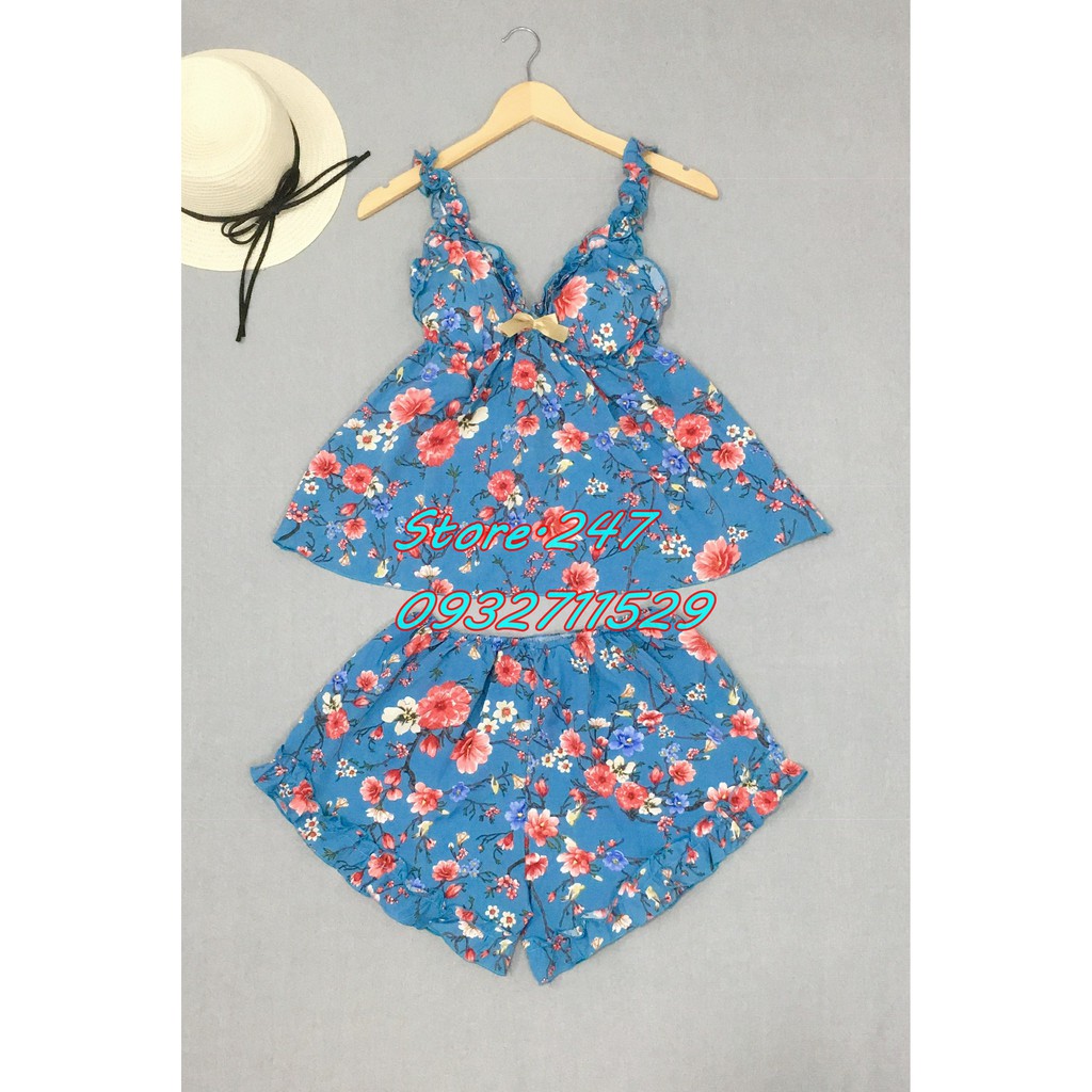 [SIZE 60KG - 90KG] BỘ ĐỒ NGỦ SIZE LỚN KATE LỤA HOA CÓ MÚT THÁO RỜI VẢI MỀM MÁT KHÔNG NHĂN ĐỦ MÀU LỰA CHỌN